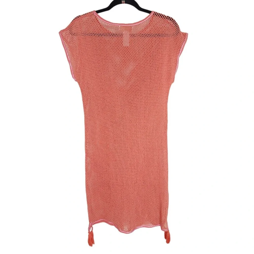 Corey Lynn Calter Womens Dress Becca Pineapple Salmon Crochet Tassel Mini M L - Picture 3 of 11